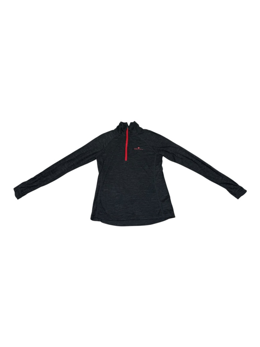 Ronhill Stride Thermal Long Sleeve Running Top Charcoal Marl/Hot Pink - Size Med - Picture 2 of 12